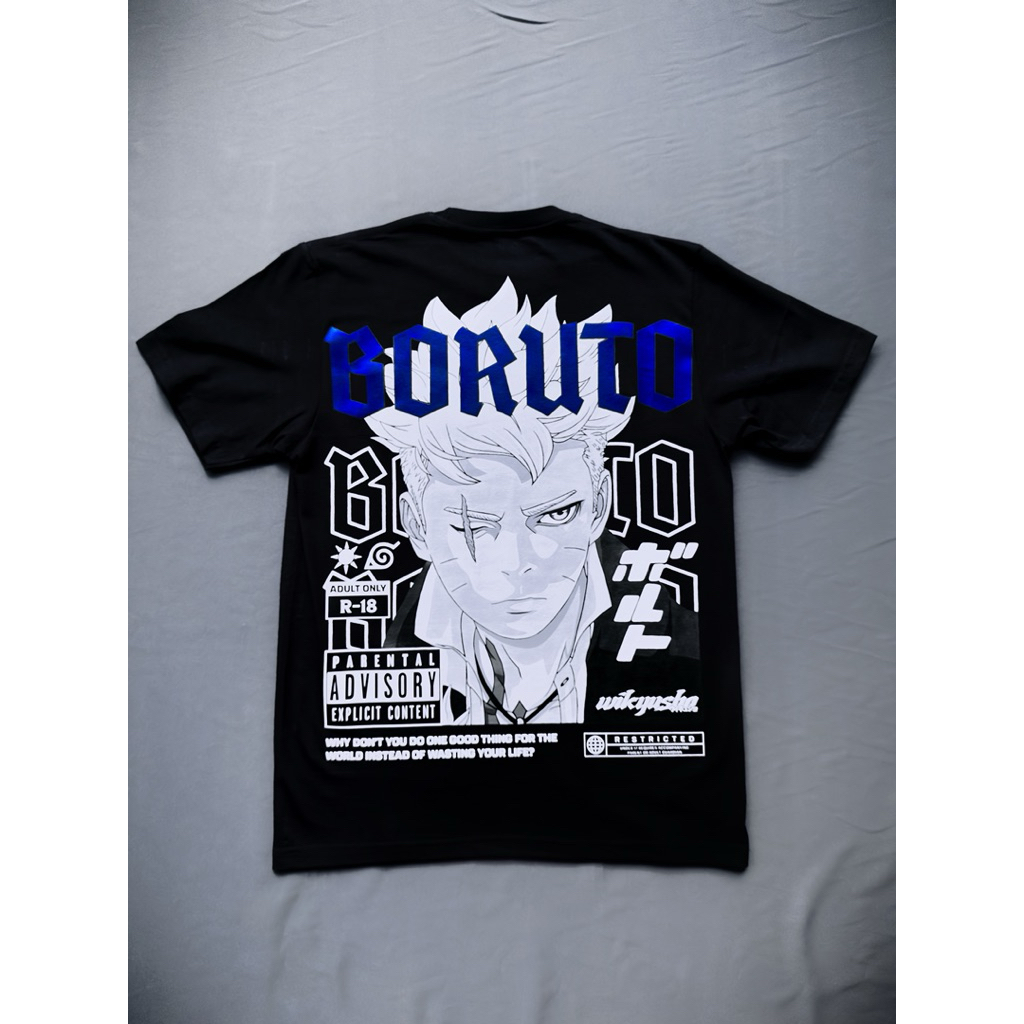 KAOS LUKIS PREMIUM "BORUTO TWO BLUE VORTEX" Kaos Anime Custom