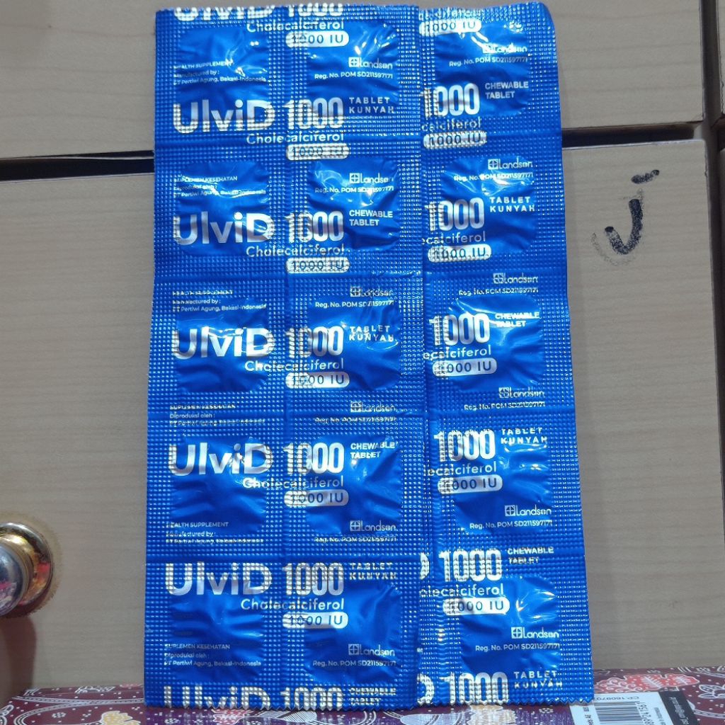Ulvid D 1000 iu 10 tablet per strip