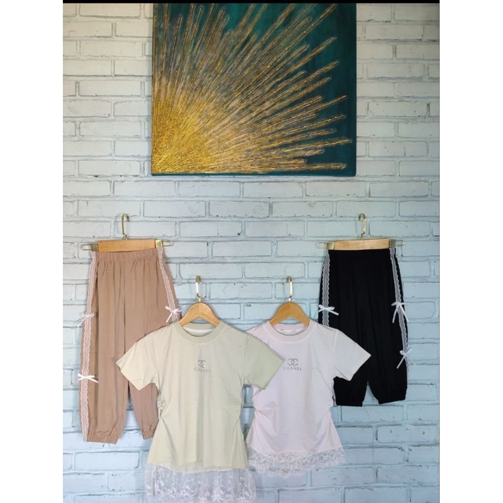 Setelan  wanita santai celana joger