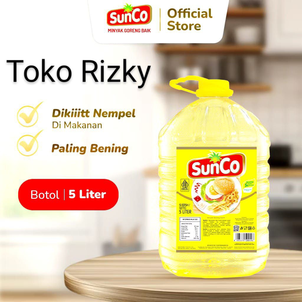 Minyak goreng Sunco 5 liter kemasan botol original