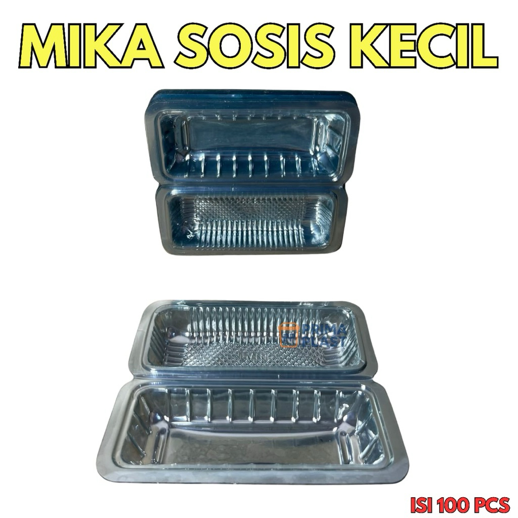 Mika Sosis Kecil Pia 145 Tray Tempat Sosis Kecil Isi 100 Pcs Mika Pie Plastik Food Grade Praktis