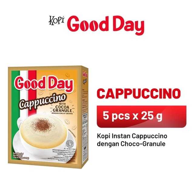 

Good Day CAPUCINNO 1 Dus 5x25gr BOX KOPI SACHET