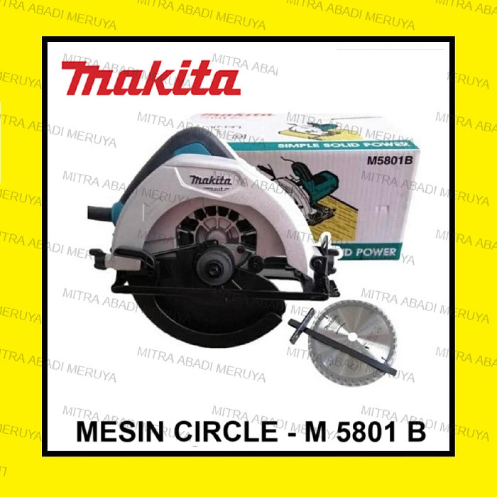 MAKITA M5801B Circular Saw 7" Gergaji Listrik Circle Potong Kayu Mesin Triplek M 5801 B
