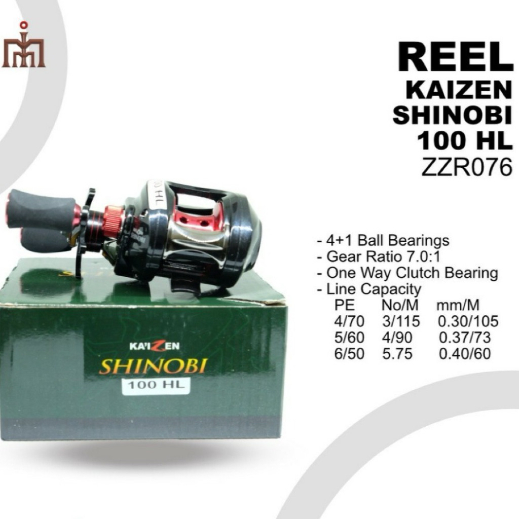 Reel BC Baitcasting Kaizen shinobi 100HL