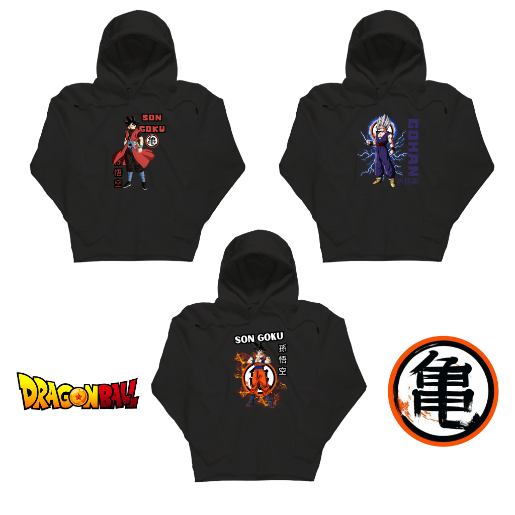 Jaket Hoodie Anak Unisex Usia 1-10 tahun Anime Dragon Ball - mubaroqkids