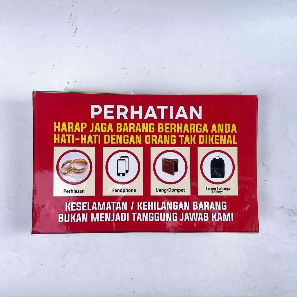 

Stiker Hati-hati Terhadap Barang Anda, Stiker RS, Stiker Klinik, Jaga Barang Anda