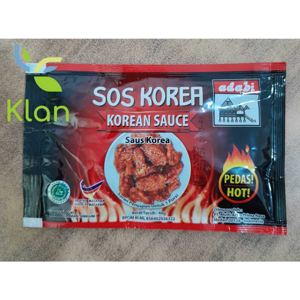 

ADABI SAOS KOREA PEDAS SACHET 40GR/ BUMBU SAUS KOREA/ SOS KOREA/ KOREAN SAUCE