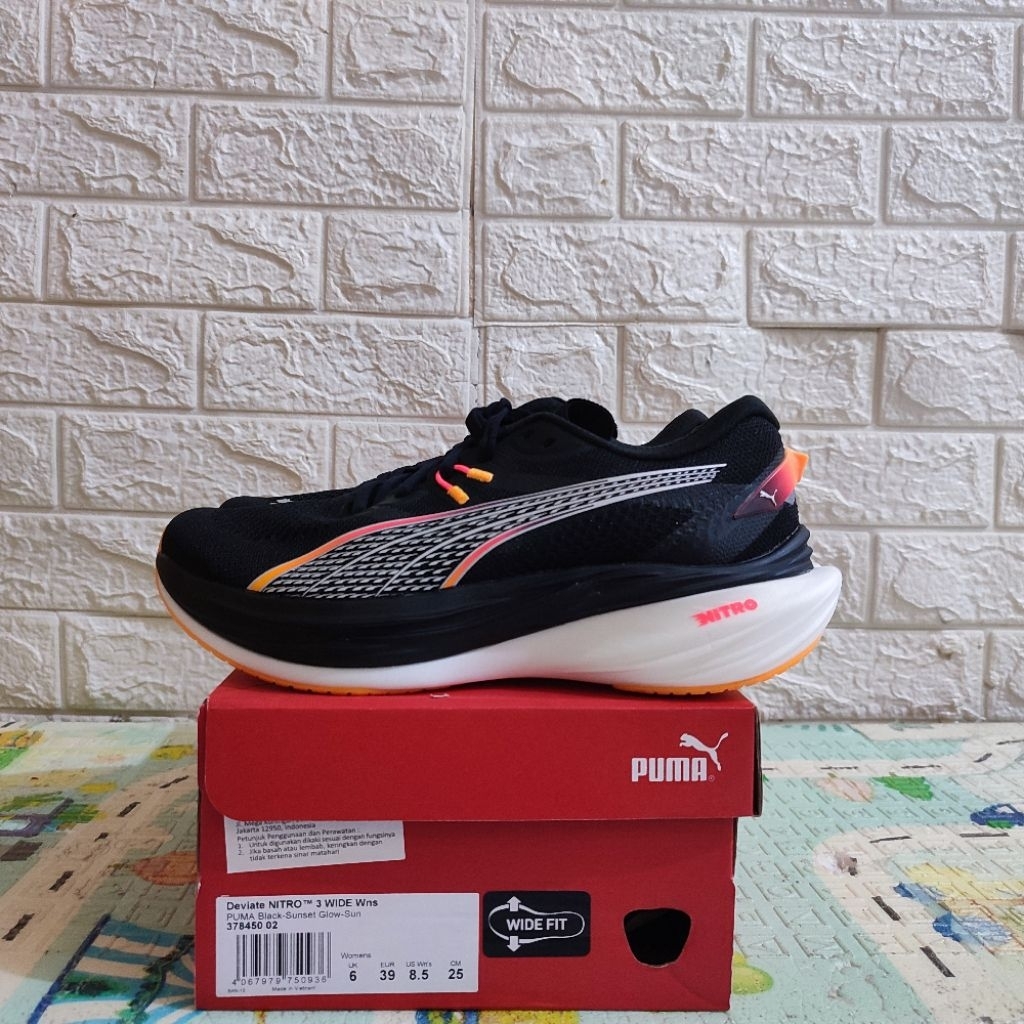 Pum@ Deviate Nitro 3 Black Sunset, Original, BNIB, Resmi Puma Cat Indonesia