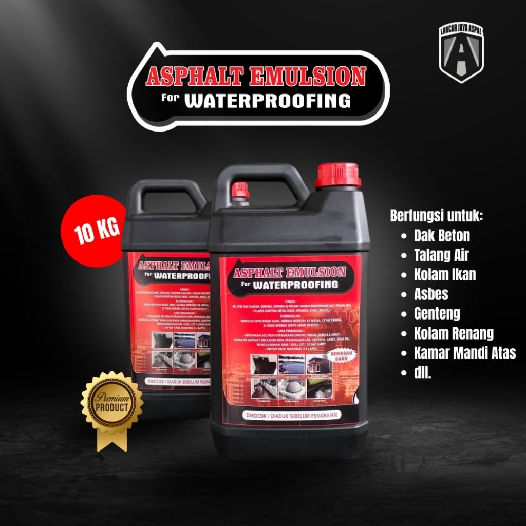 aspal cair 10kg aspal emulsion anti bocor anti rembes cat plapis anti bocor