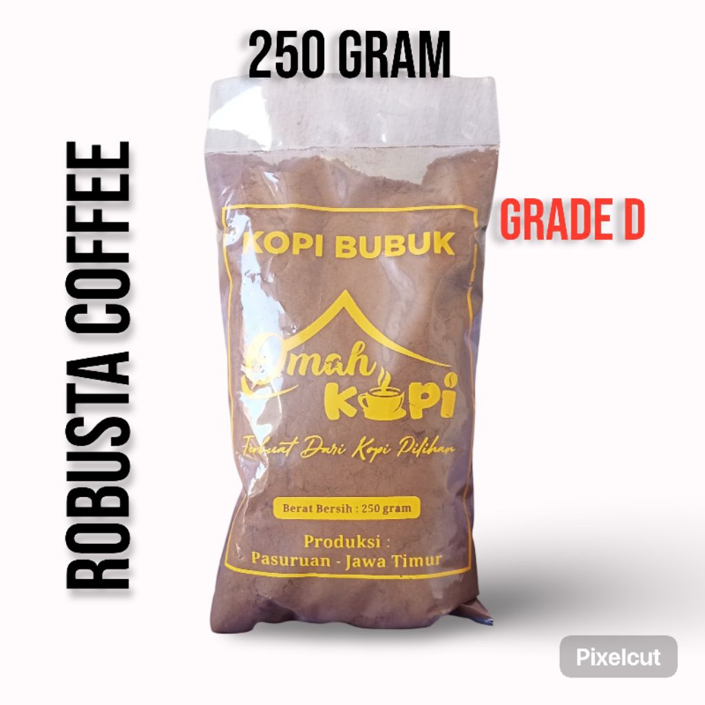 

Kopi Bubuk/kopi hitam/Coffe kopi/kopi Robusta Asli khas pasuruan !!Grade D