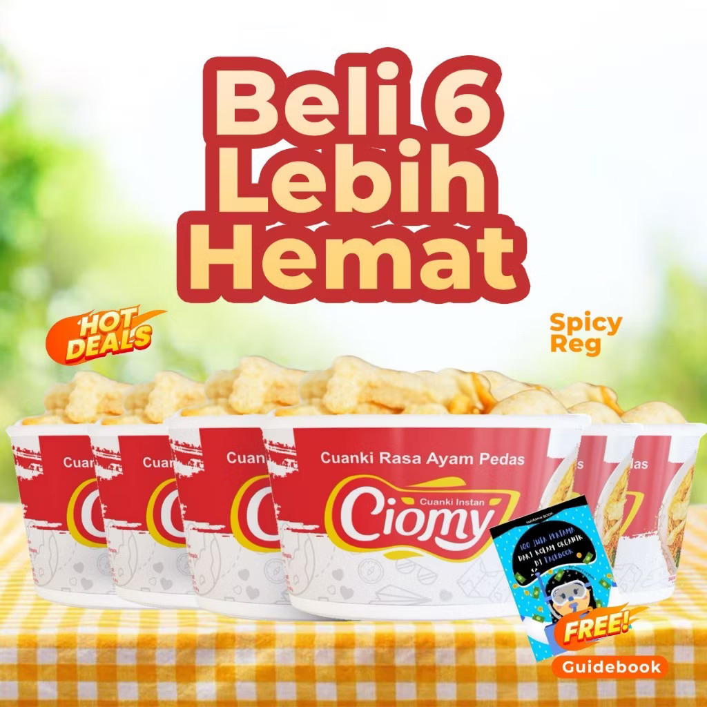 

CIOMY - Paket Bundling 6 Cuanki Ayam Pedas Original Kemasan BESAR