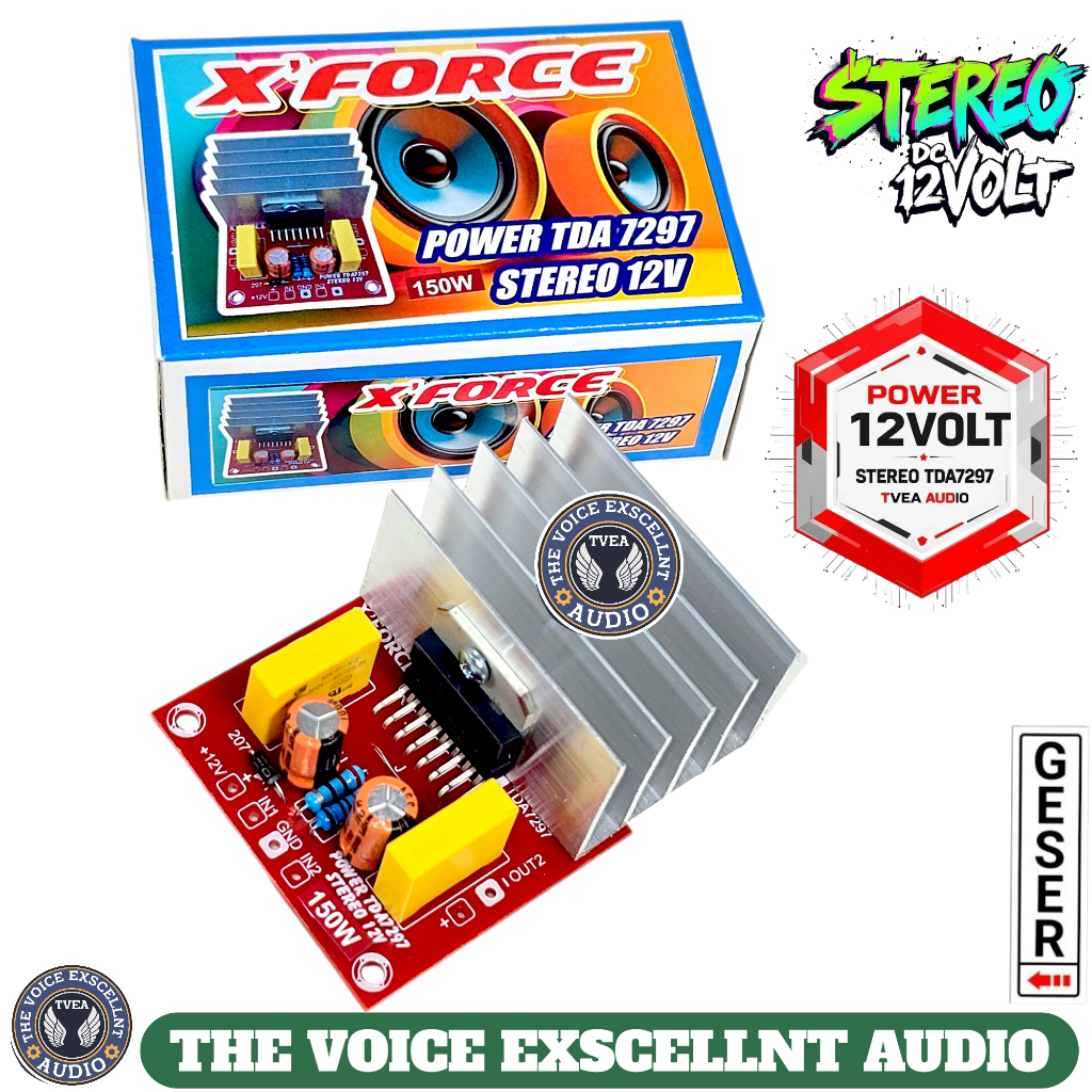 Kit Power DC 12VOLT STEREO TDA7297 Komponen MKM