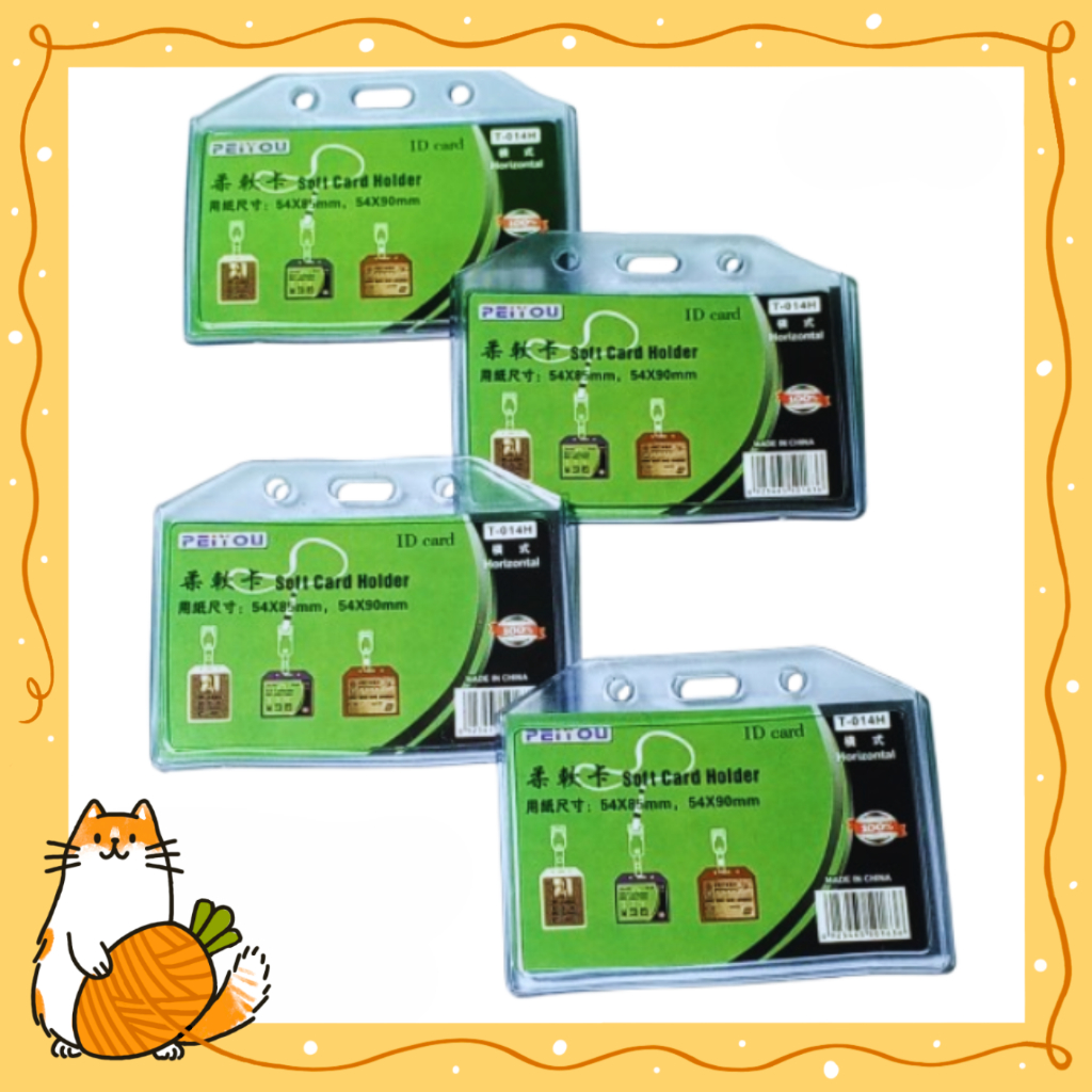 

ID Card Karet T-014H Transparan / Frame ID Card Karet Horizontal