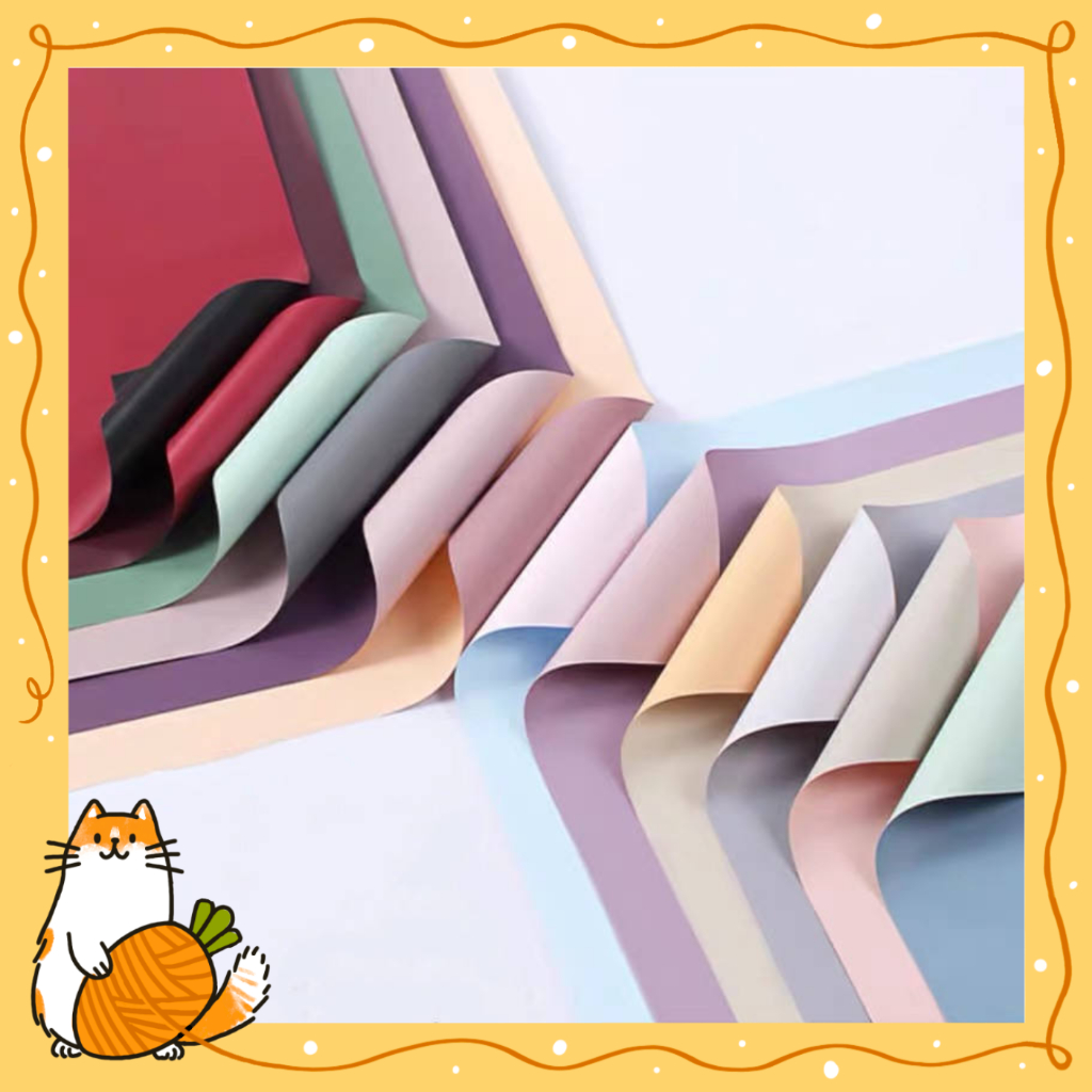 

Flower Wraping Paper / Kertas Bunga / Cellophane / Kertas Buket Bunga 2 Warna (5 Lembar)