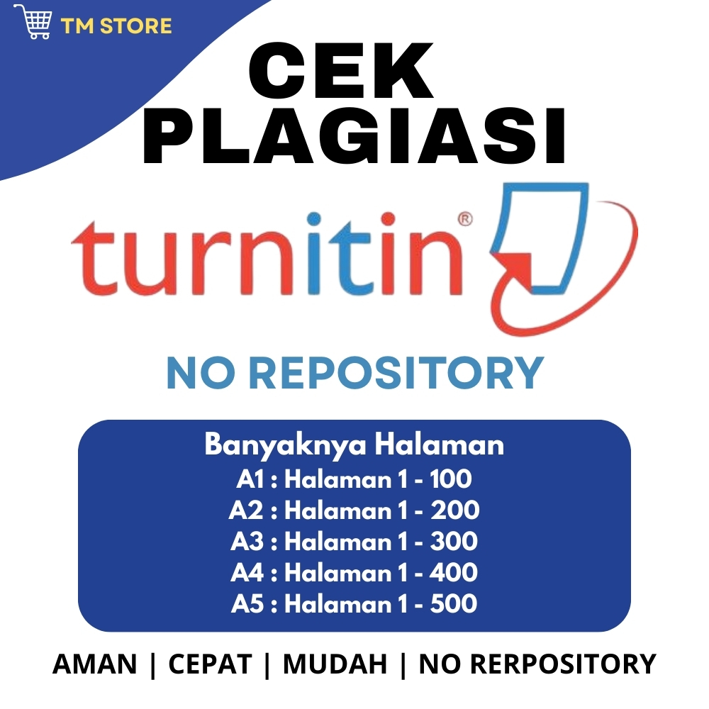 JASA CEK PLAGIASI TURNITIN NO REPOSITORY CEPAT AMAN MUDAH AKURAT TERMURAH