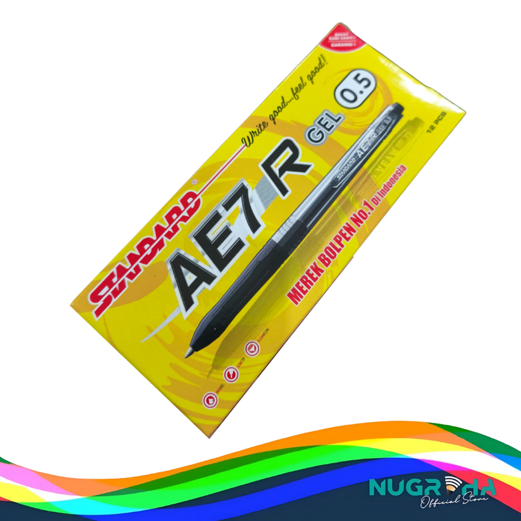 

Pulpen Pena Pen Bolpen Ballpont STANDARD AE-7 R 0.5 - 1 pack isi 12
