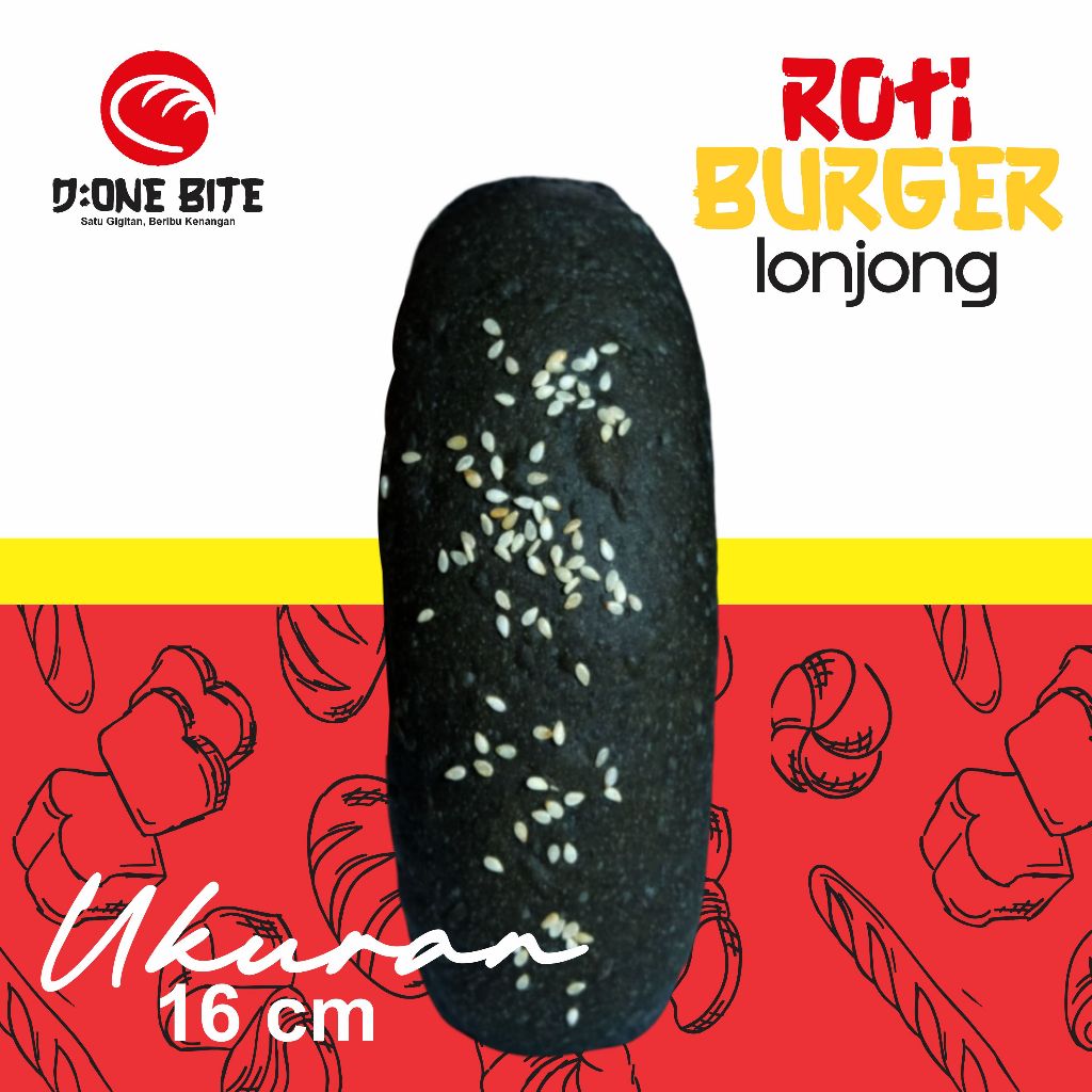 

Roti hotdong lonjong ukuran 16cm