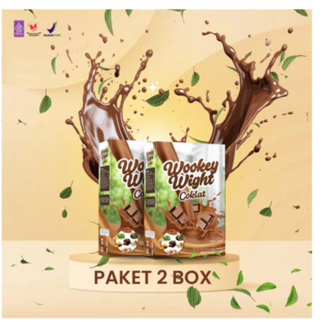 

{ TERBUKTII AMPUHHH }READY PAKET MURAH 2 BOX SUSU WOOKEY WIGHT VARIAN COKLAT .