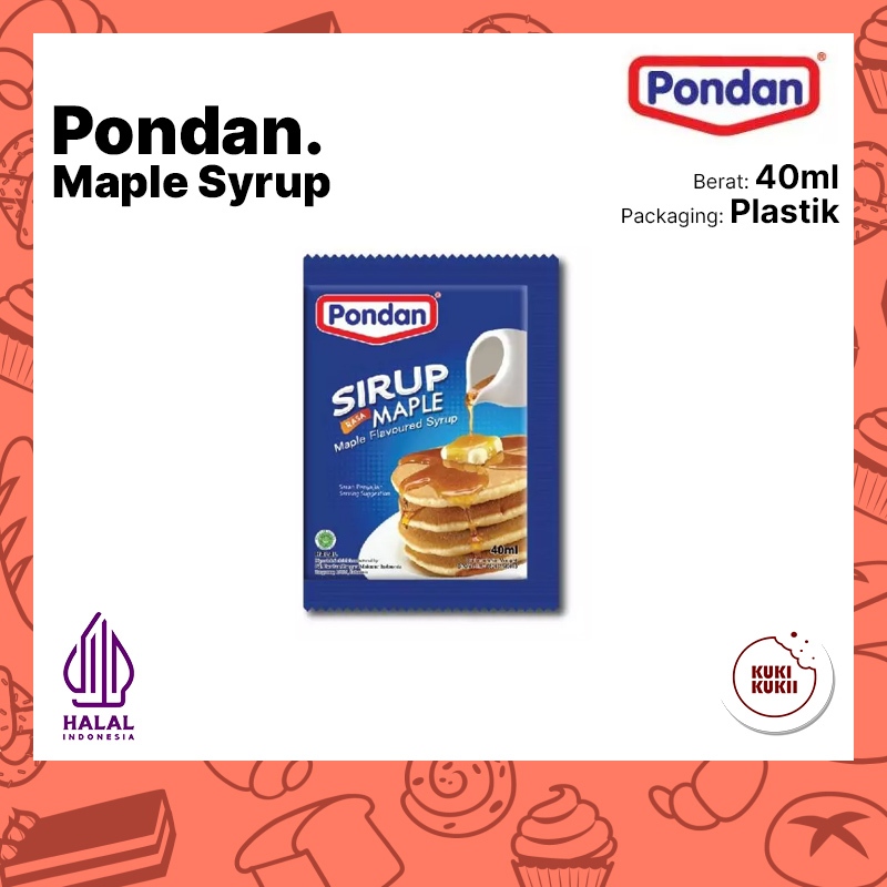 

Pondan Sirup Maple 40ml | Pondan Maple Syrup 40ml