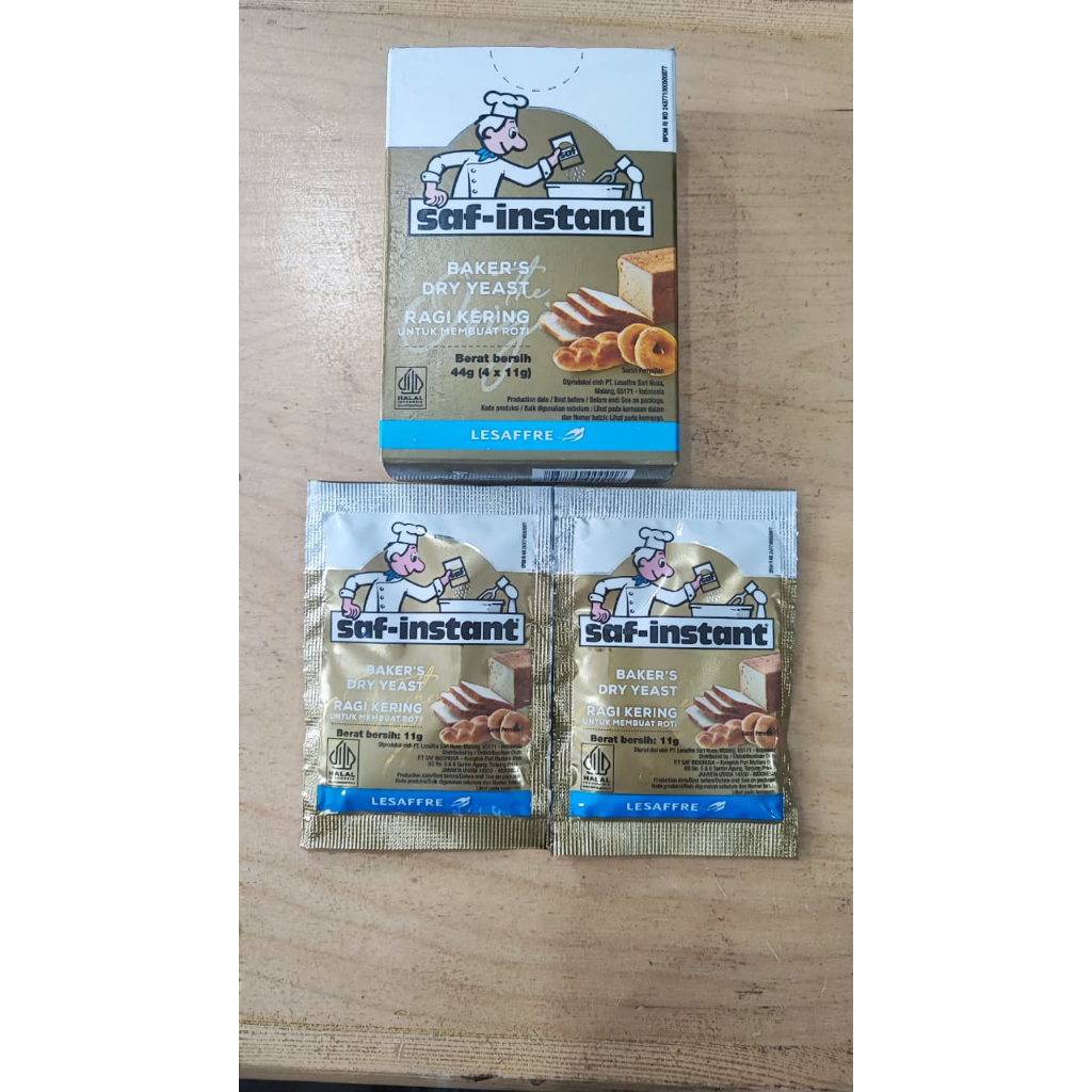 

Saf Instant The Original Baker's Dry Yeast Ragi Kering untuk Roti 11 Gr
