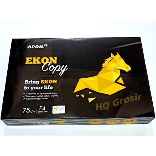 

April Ekon Copy Kertas HVS F4 75gsm ( 1 Rim = 500 Lembar )