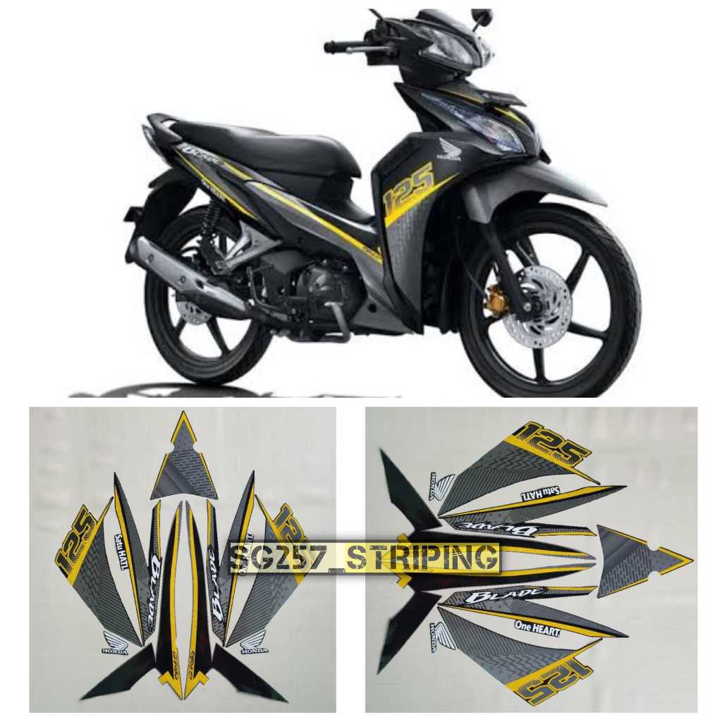 STIKER STRIPING STICKER LIST BODI MOTOR HONDA BLADE 125 FI 2015 2016 STANDAR