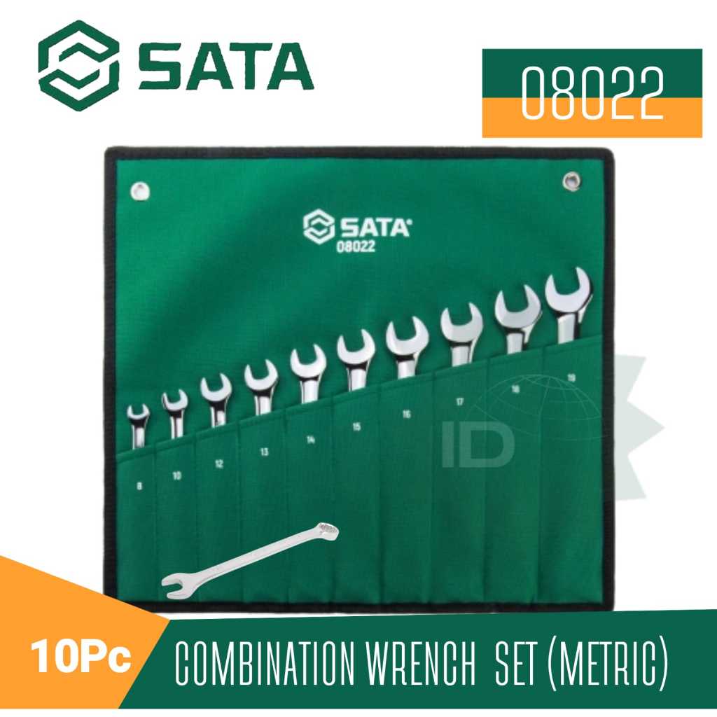 SATA Kunci Ring Pas SET 10 Pcs METRIC 08022 Combination Wrench Sata Tools