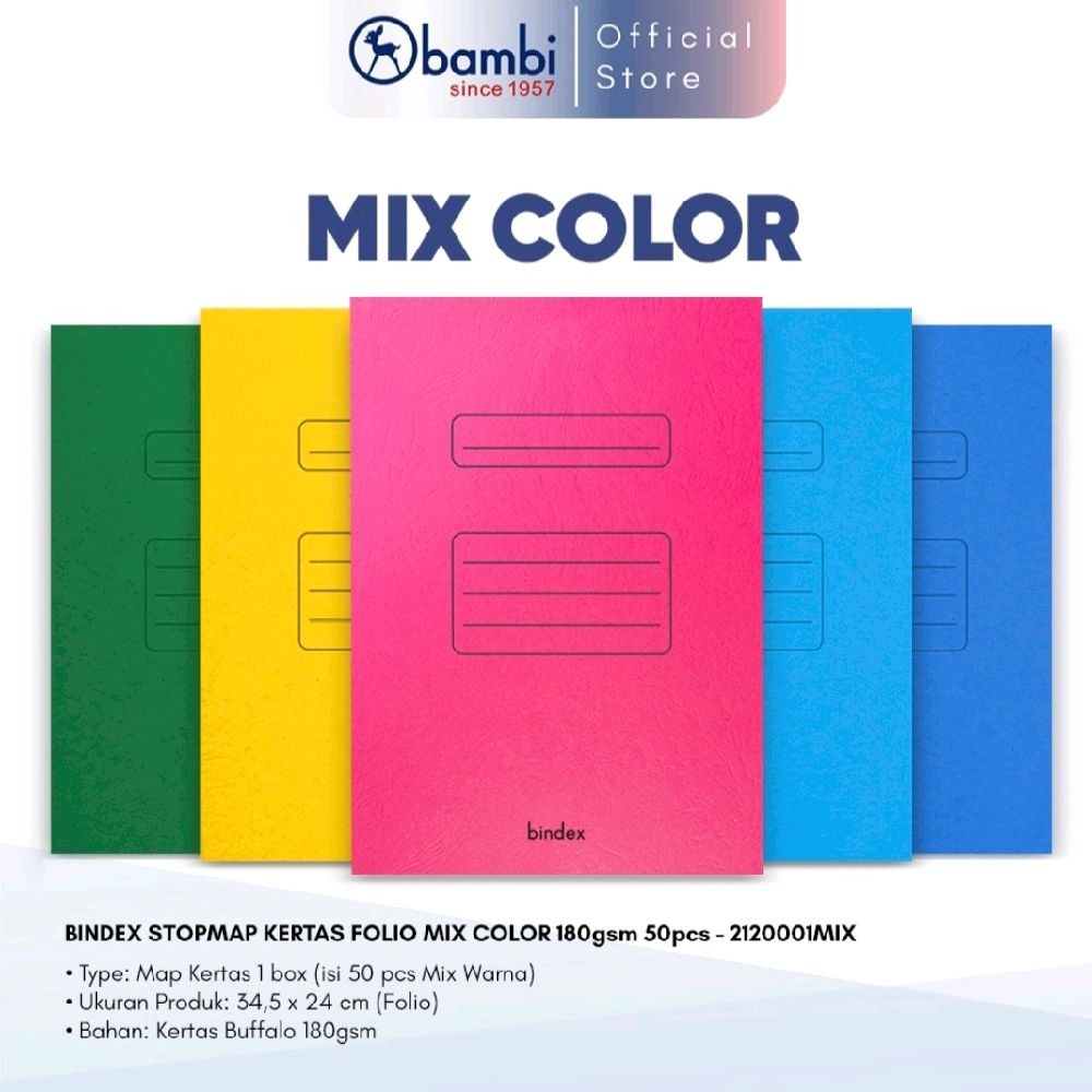 

1 PACK Map Bindex dari Bambi (ada yang 1 pack perwarna, ada yang 1 pack 5 warna)