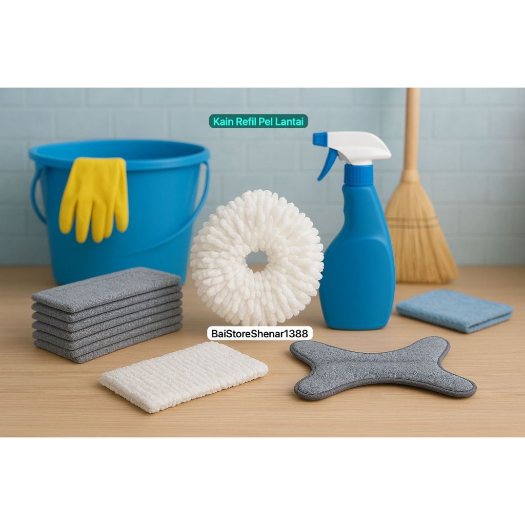Refill Kain Pel Lantai Microfiber / Refill Spin Mop Bulat / Kain Pel Spray Mop Semprot