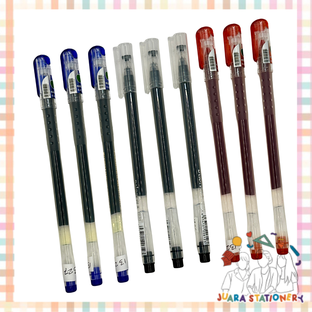 

Pulpen Gel 0.5 mm 0.4mm Hitam Biru Merah / Bolpoin Tinta Bolpoin Pulpen Gel