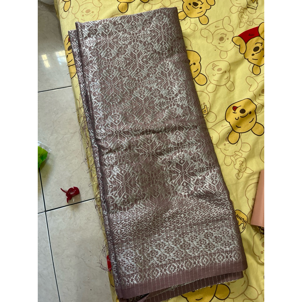 Kain Songket Warna Mauve
