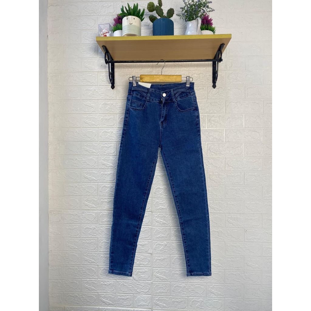 [CL-100] Celana Jeans Skinny BlueJeans Premium Highwaist