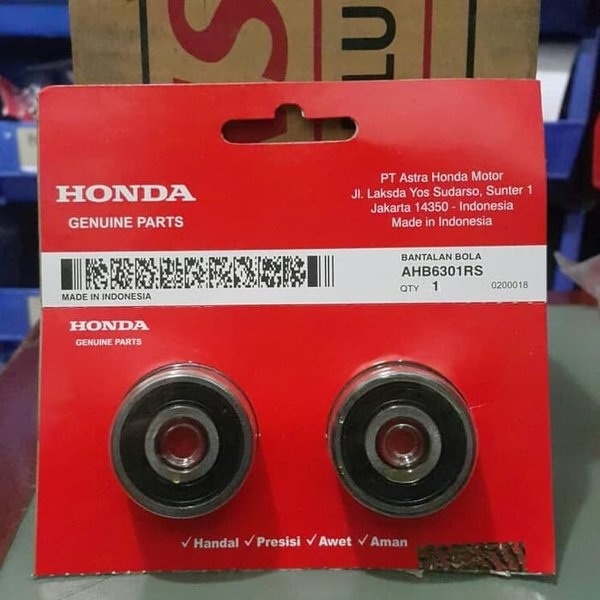 Laher,Bearing Roda Belakang Set 6301 Honda Supra X 125 Grand Prima Revo Blade Vit