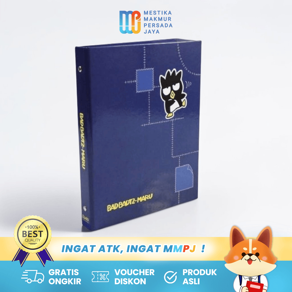 

Bantex Binder A5 20 Ring + Isi Kertas Binder 80gsm - Notebook / Buku Catatan Motif Badtz Maru