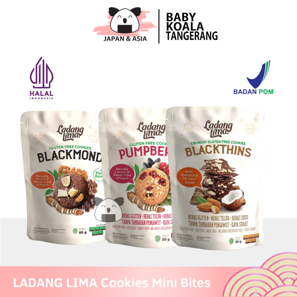 

LADANG LIMA MINI BITES Cookies 80 g Halal | Healthy Cookies With Protein | Gluten Free -BKT