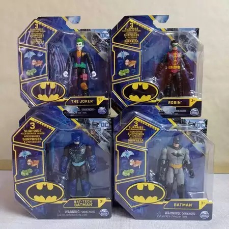 Spin Master Action Figure Dc Batman  ,Joker, Robin, Bat-Tech  Batma n4 inch