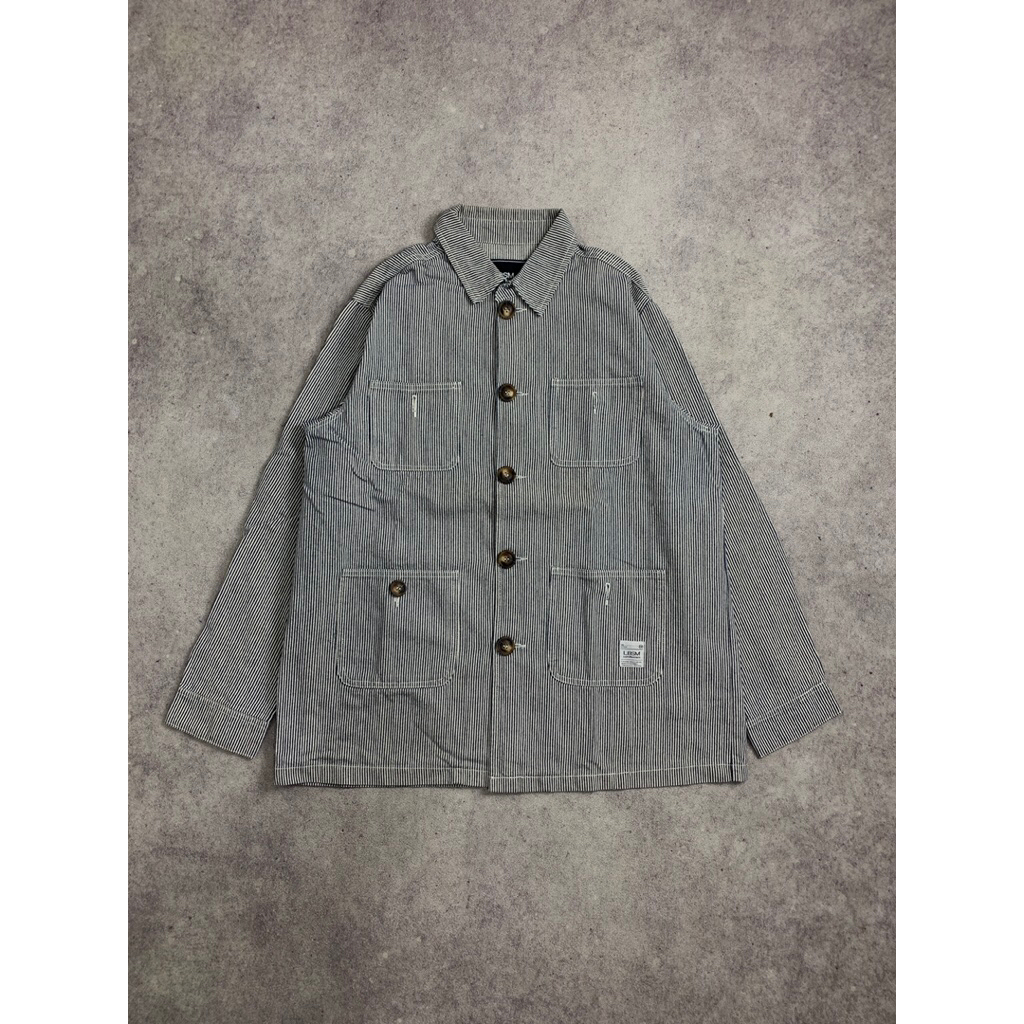 lbsm hickory chore jacket jaket denim jeans stripe garis
