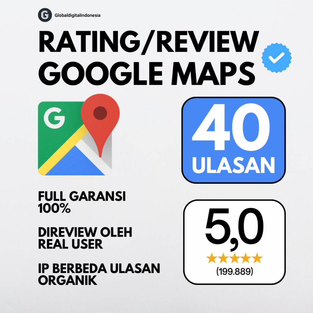 40 ulasan google maps bisnis | rating google maps bisnis | review google maps bisnis | bergaransi