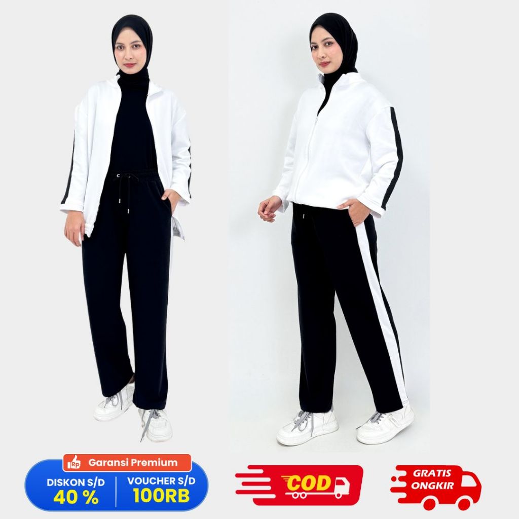 Lezahrasignature Setelan Sporty Olahraga Set Wanita Fit M-XXL Set Basic Olga Lisya