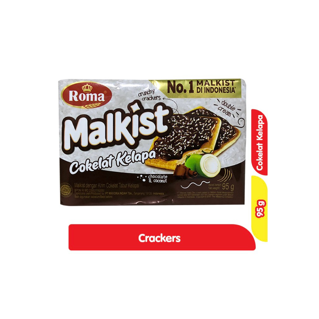 

Roma Malkist Cokelat Kelapa Crackers 95 g