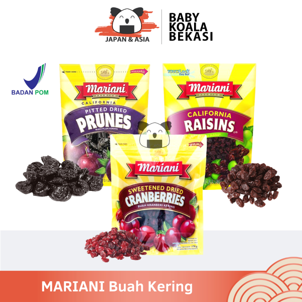 

MARIANI Buah Kering 170 g | Prune Dry Plum/ Raisins Kismis/ Cranberries -BKB