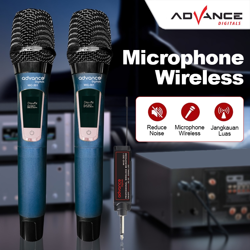 DY Advance microphone wireless profesional MIC-301 microphone karaoke mic kabel original suara
