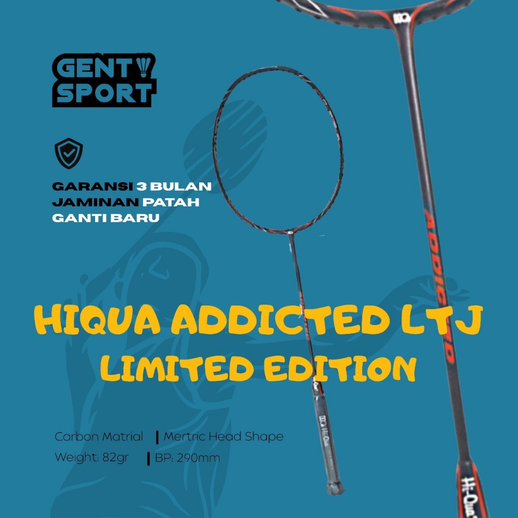Raket Head Heavy Original Hiqua LTJ Limited Edition 33 Lbs Raket Badminton Hiqua Addicted