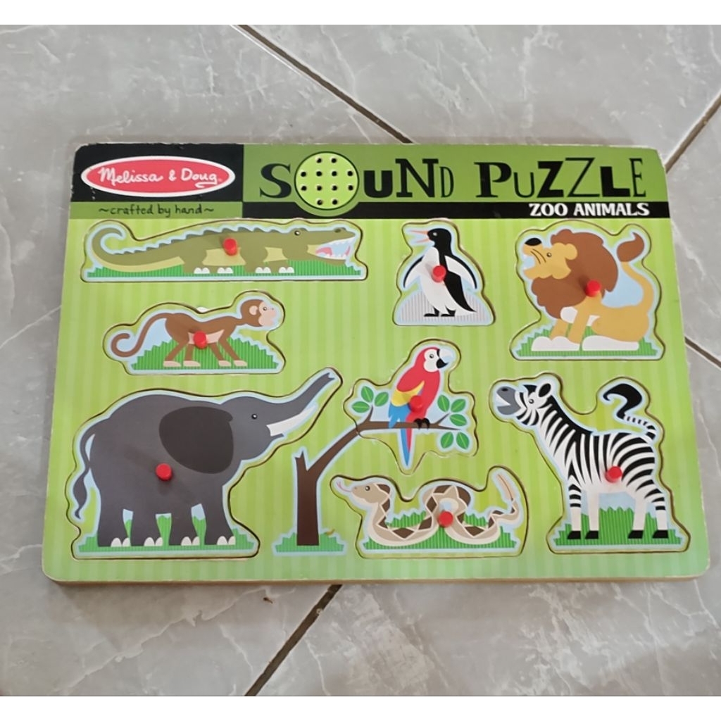 Melissa & Doug Sound Puzzle Zoo Animals (elektrik off) Preloved