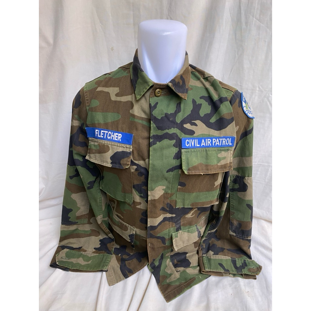 Kemeja BDU Camo Vintage Loreng Woodland Pilot US Army Civil Air Patrol Amerika Full Patch (6)