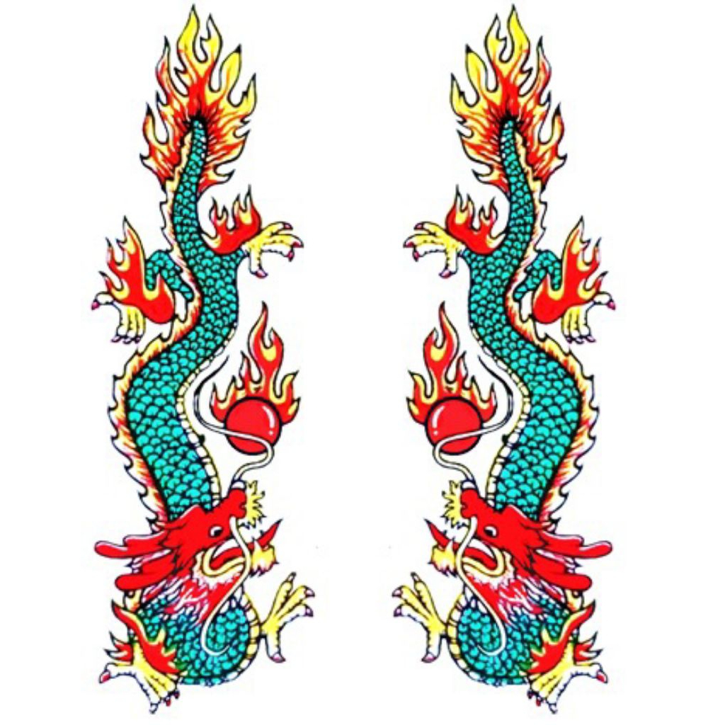 

Stiker Naga Sepasang, panjang 40 cm