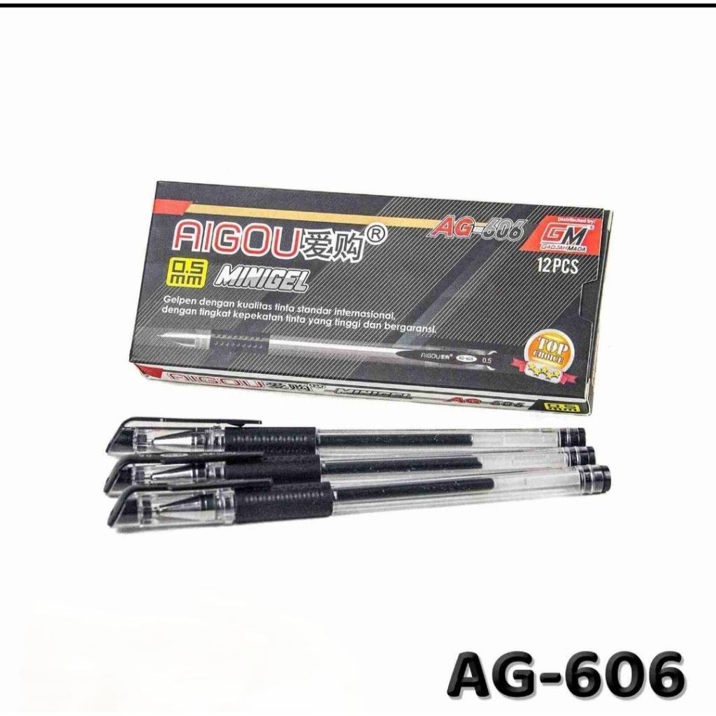 

Pulpen Gel Pen 0,5 mm GM AG-606 (12 pcs)