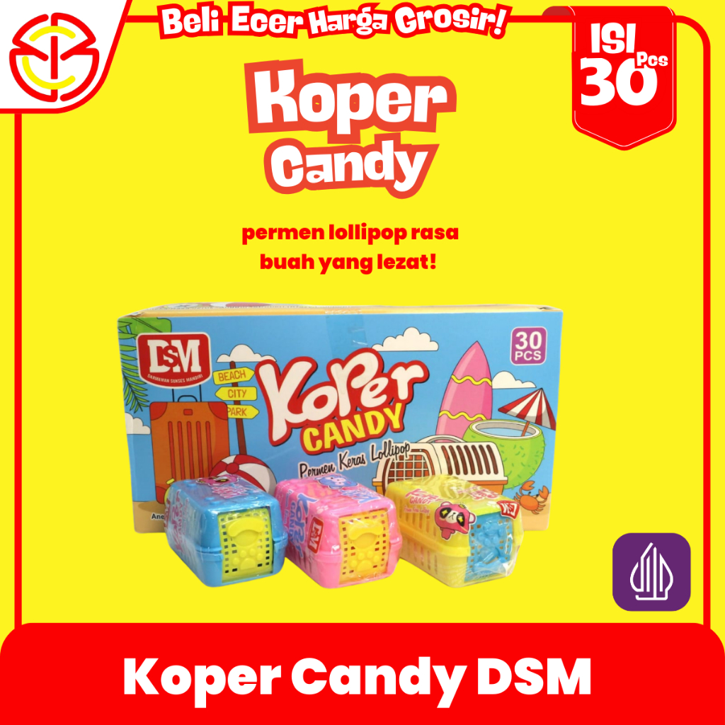 Permen Mainan Koper 10gr – Rasa Buah Manis & Lucu | Jadoel_Snack