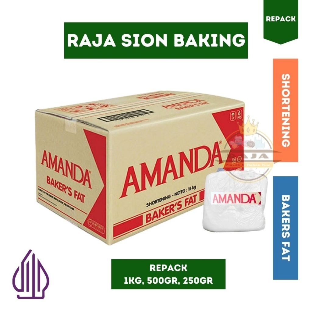 

AMANDA Bakers Fat Mentega Putih 500gr / Shortening PUTIH Repack