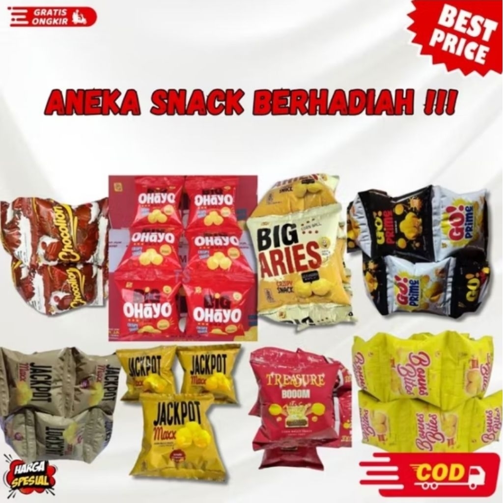 

PAKET RENTENGAN ISI 10 PCS ANEKA SNACK BERHADIAH !!!